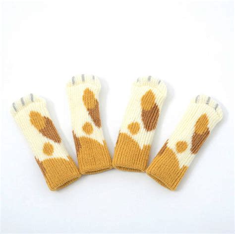 Outgeek cat paw chair socks, 24pcs(6 set) chair leg covers cute cat foot shaped knitted furniture feet socks chair leg floor protectors. Cat Paw Socks For Chairs Are Adorable And Save Your Floor ...