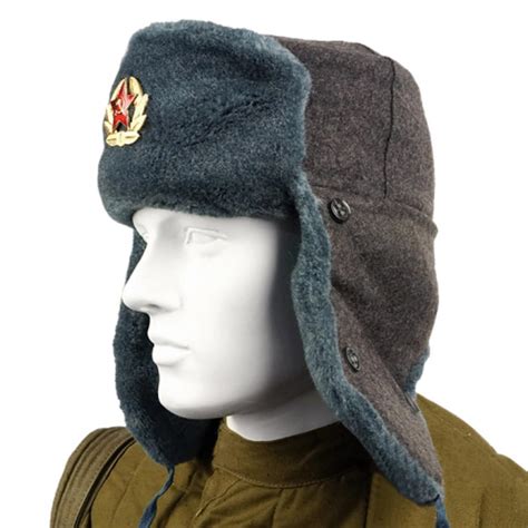 original soviet russian army ushanka winter hat surplus etsy