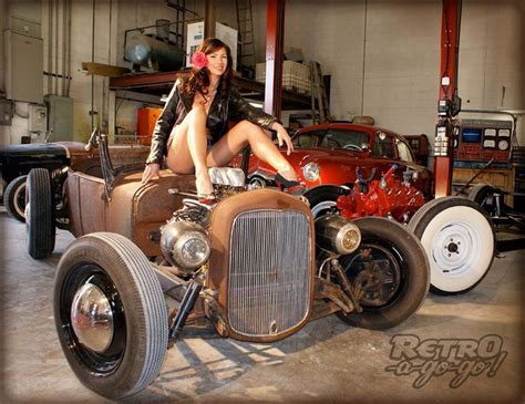 Old School Hot Rod Rat Rods And Hot Rods Pin Up Girls Rat Rod Girls