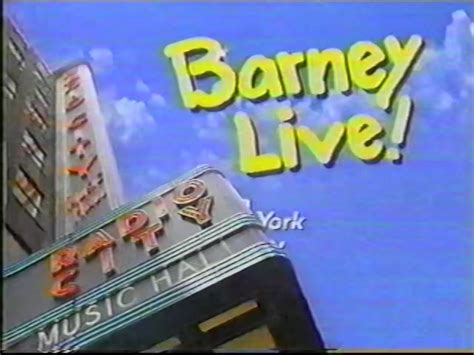 Barney Live New York City 1995 Pbs Airing Free Download Borrow