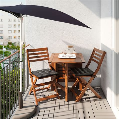 BramsÖn FlisÖ Umbrella With Base Black Ikea Small Apartment