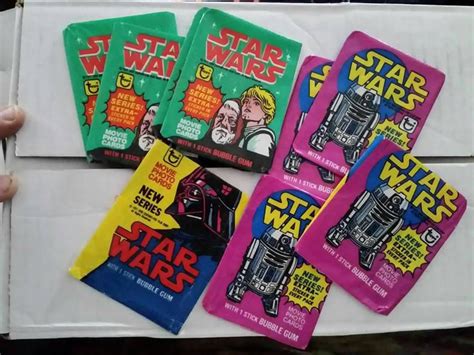 Topps Star Wars Wax Pack Wrappers Etsy Bubble Gum Cards Wrappers