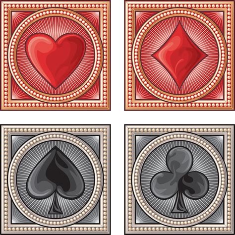 Premium Vector Decorative Playing Card Symbols Set