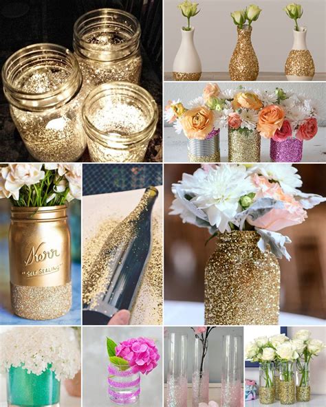 Diy Glitter Vases