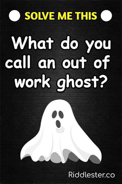 Tricky Riddle Funny Riddles Riddles Ghost Jokes