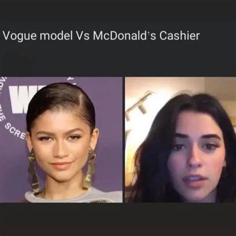 Vogue Model Vs Mcdonalds Cashier Zendaya Model Vs Cashier Know