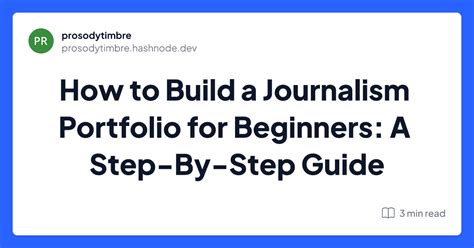 How To Build A Journalism Portfolio For Beginners A Step By Step Guide