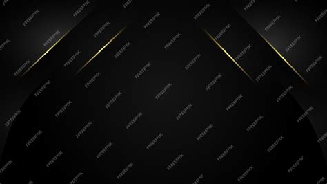 Premium Vector Abstract Black Gradient Background With Gold Lines