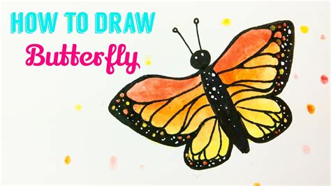 How To Draw Butterfly 🦋 Easy And Cute Butterfly Drawing Tutorial For