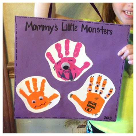 Monster Handprints Daycare Crafts Crafts For Kids Monster Co Toddler