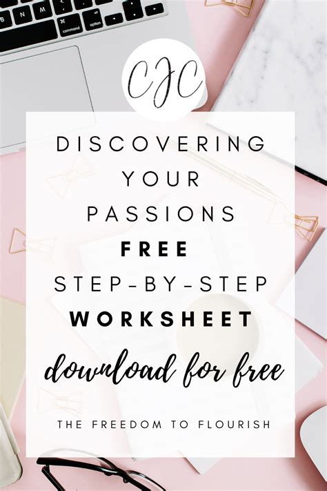 Free Resource Discovering Your Passion Worksheet Christi Johnson Creative