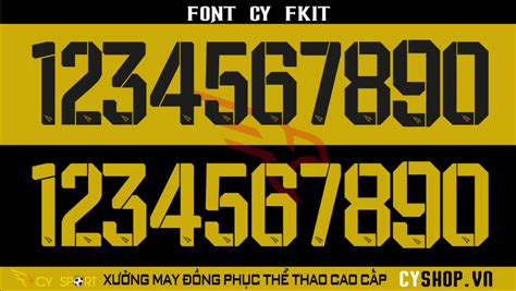 Font Number Kit Soccer Version 3 Cyshopvn On Behance Numbers Font