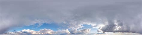 Seamless Cloudy Blue Sky Hdri Panorama 360 Degrees Angle View With