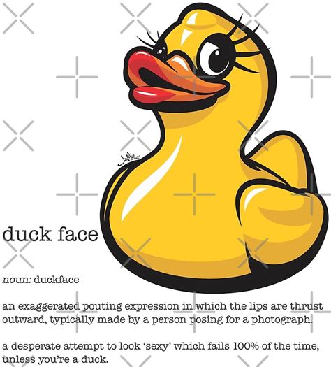 Duck Face Dictionary Definition By Jamieleeart Redbubble
