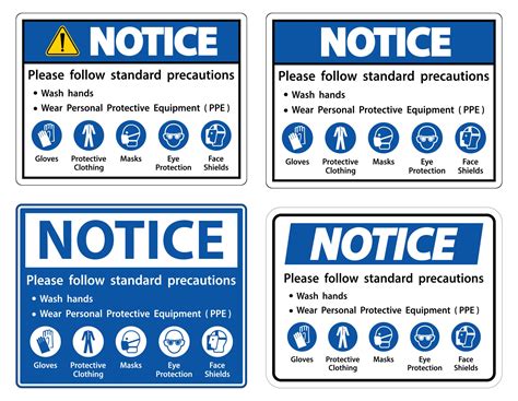 Notice Please Follow Standard Precautions Wash Handswear Personal