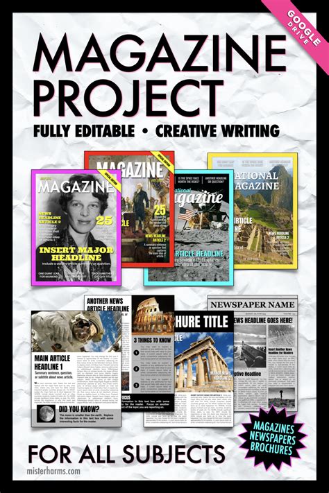 Magazine Project Creative Writing Templates Main Idea Summary For