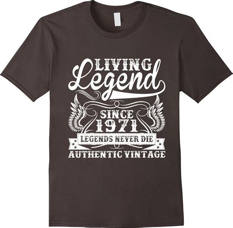 Living Legend Since 1971 T Shirt Clothing