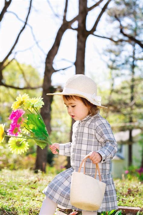 Toddler Girl Playing Outside Stock Image Image Of Multiracial Young