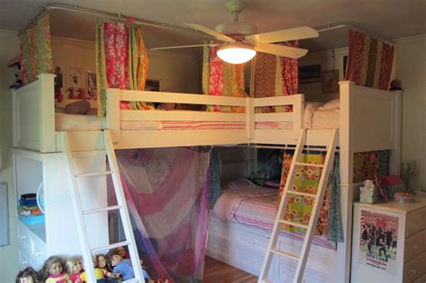 The Triple Bunk With Curtains On Each Bed For Privacy Bunk Bed Safety