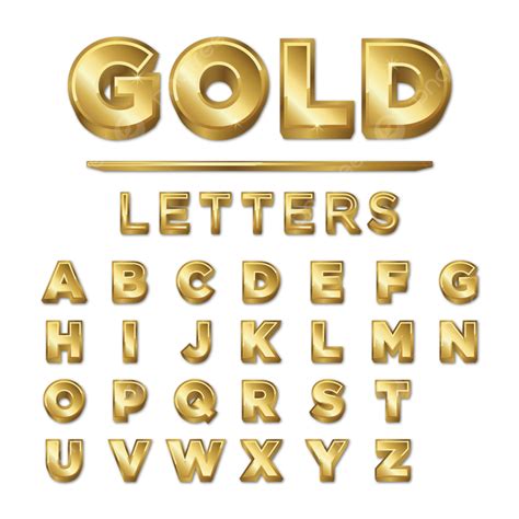 3d Goldene Buchstaben Alphabete A Bis Z Abcd In Fettem Stil 3d Briefe