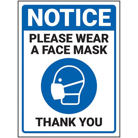 Notice Please Wear A Face Mask