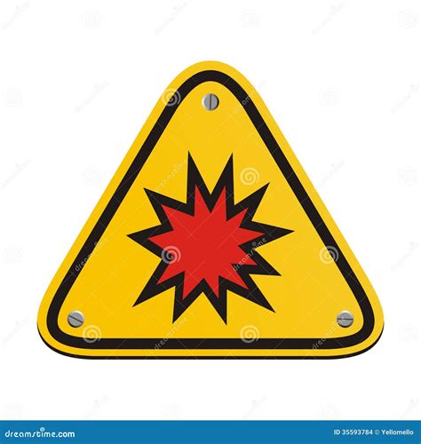 Explosion Risk Triangle Sign Stock Photography