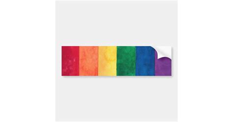 Gay Pride Rainbow Flag Bumper Sticker Zazzle