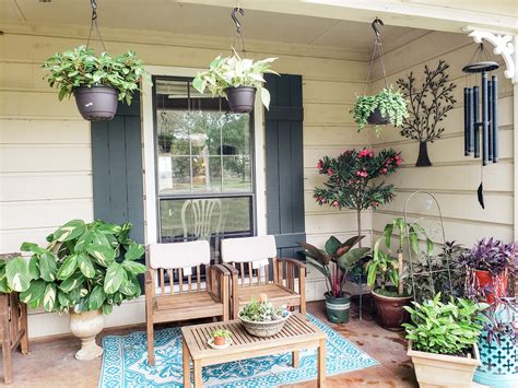 Front Porch Set Up Plants