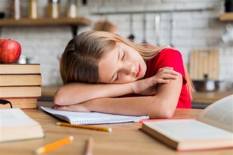 Free Photo Girl Tired During Doing Homework