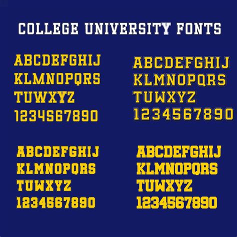 4 X College Font Svg Ttf File University 3d Font College Font Letters