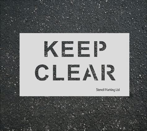 Keep Clear Stencil Stencil Marking Group Ltd