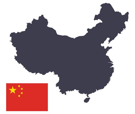 China Map With Republic Of China Flag 25863302 Png