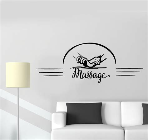 vinyl wall decal massage salon relax spa therapy hands health stickers — wallstickers4you