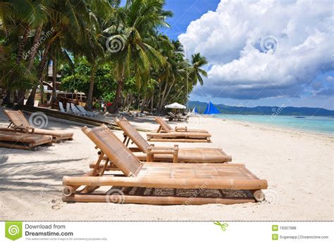 Perfect Tropical White Sand Beach In Boracay Stock Photo Image Of