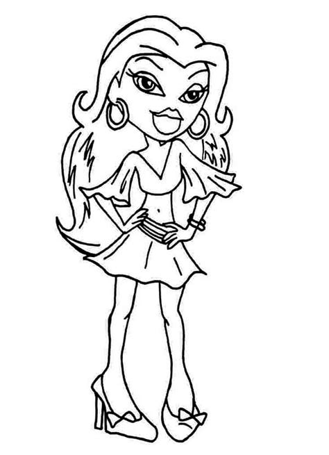 Create your own fashion show with our fashion show tracing pack! Sasha Bratz At Fashion Show Coloring Page : Coloring Sun ...