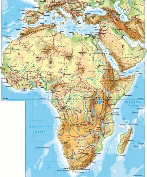 Diercke Weltatlas Kartenansicht Afrika Physische Übersicht 978