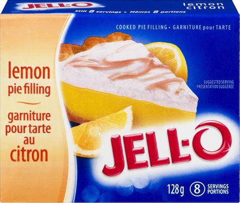 Jell O Pudding And Pie Filling Lemon 128g Pack Of 24 Amazonca Grocery