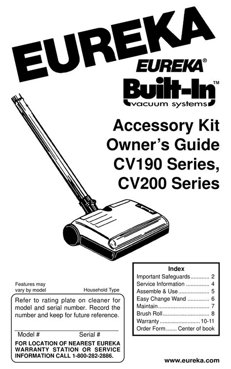 Eureka Cv190 Series Owners Manual Pdf Download Manualslib