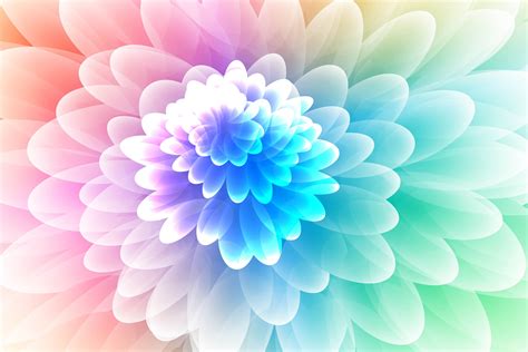 Abstract Rainbow Background Colorful Flower Rainbow Background