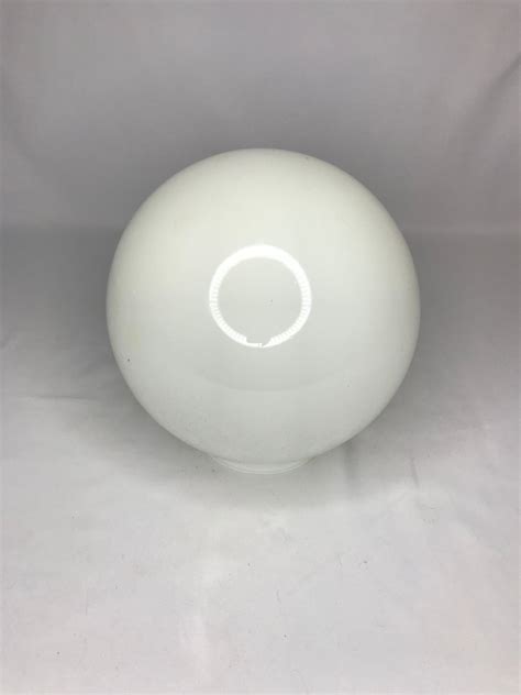 Vintage Round White Glass Globe Light Lamp Shade Fitter Etsy