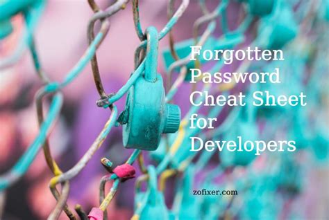 Forgotten Password Cheat Sheet For Developers Zofixer Penetration Testing Tool