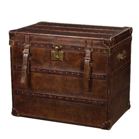 Vintage Leather Trunk Leather Trunk Vintage Trunks Antique Trunk