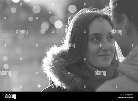 Couple Kissing In Snow Black And White Stock Photos And Images Alamy