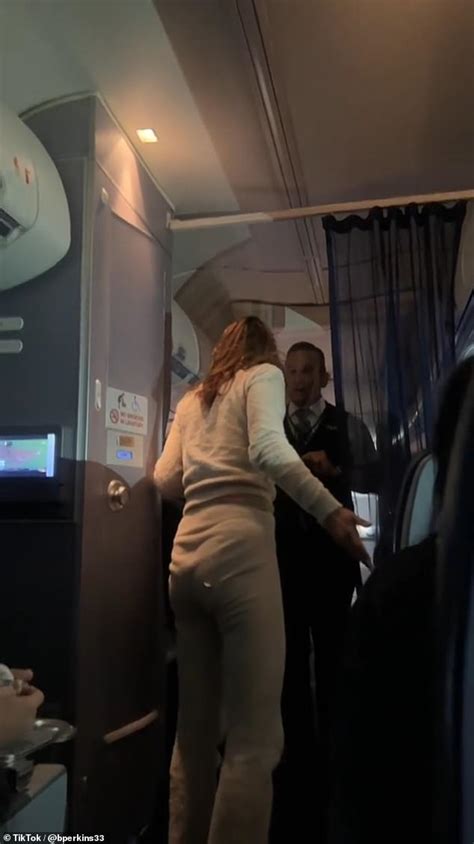 Shocking Moment Hysterical Karen Fights With A Flight Attendant Over Wine Forcing The Plane To