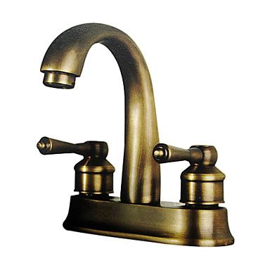For a more traditional look, go for a widespread faucet that separates your temperature controls into two. Centerset Two Handles Two Holes in Antique Brass Bathroom ...