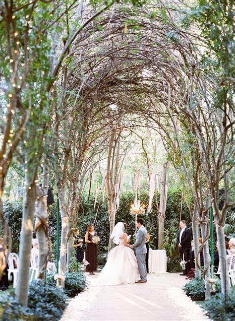 Simple Forest Wedding Ceremony Secret Garden Wedding Romantic Garden