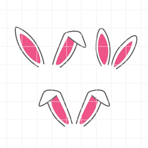Bunny Ears Svg. Bunny Ears Cut File. Bunny Ears Clipart. Bunny Ears