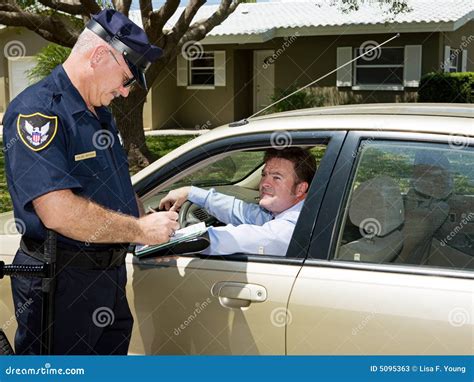 Police Writing Ticket Stock Image Image Of Automobile 5095363