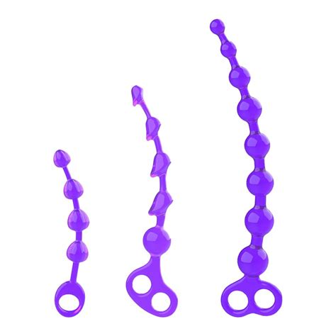 1351925cm Progressive Silicone Anal Beads Butt Plug With Pull Tab