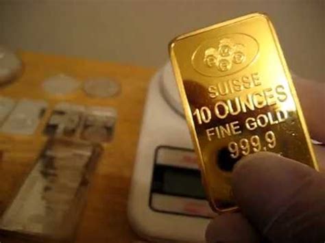 How much 1 pound of gold is worth is another question and depends on the current spot market price of gold per troy ounce. Weighing my 10 troy ounce gold Suisse Pamp - YouTube